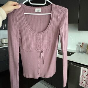 Wilfred Purple Knit Sweater